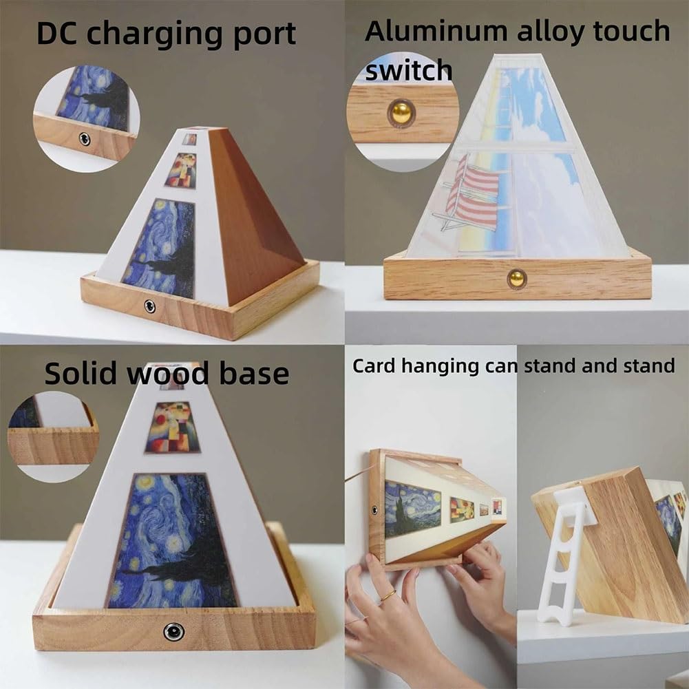 3D Visual Effect LED Night Light with Adjustable Color Settings