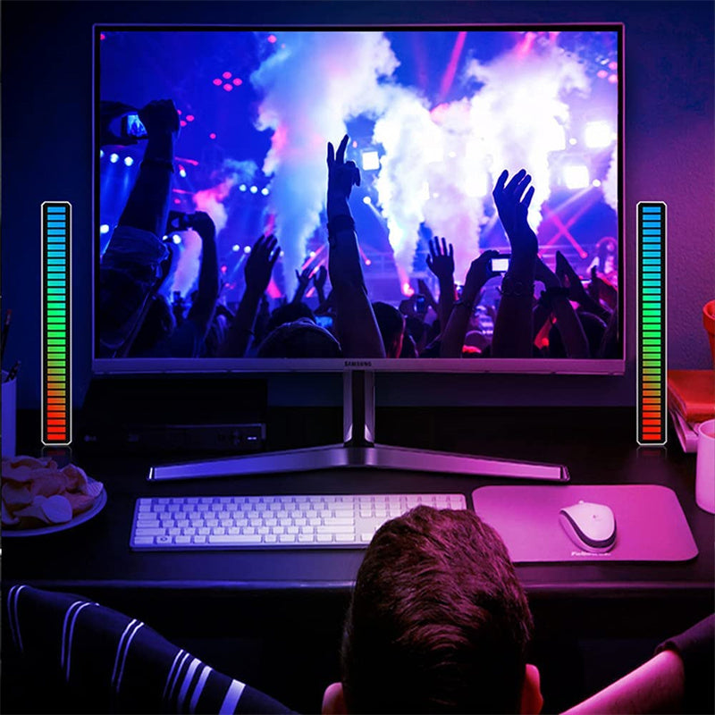 Wireless RGB Sound-Controlled Light Bar with Microphone