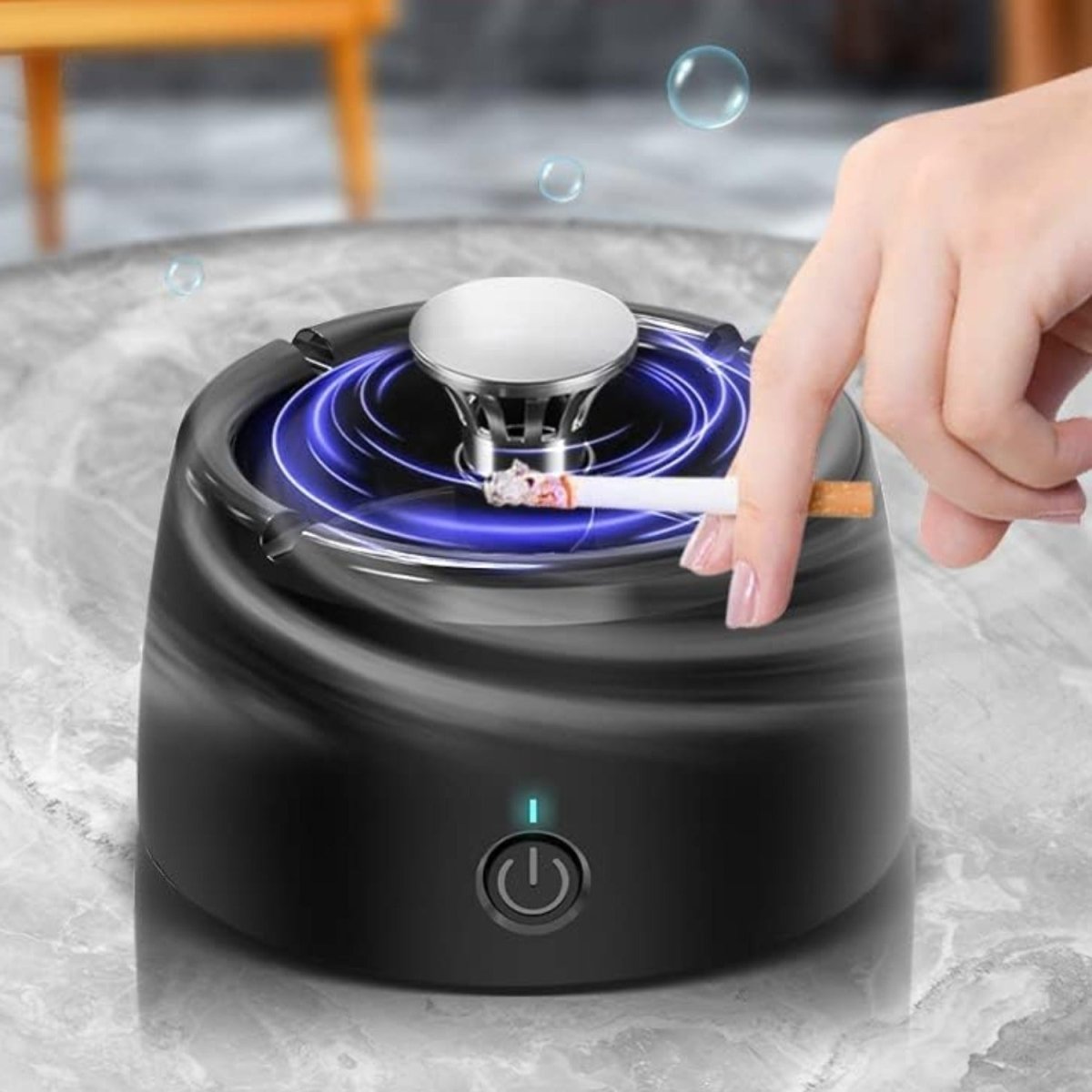 Odorless Portable Smoke-Free Ashtray with Scent Filter