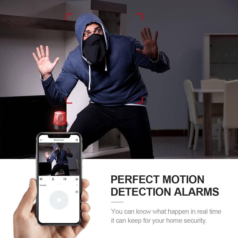 4K WiFi Mini Security Camera with Night Vision and Motion Alerts