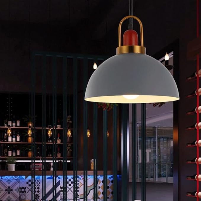 Modern Nordic Pendant Light with Adjustable Height and Metal Glass Design