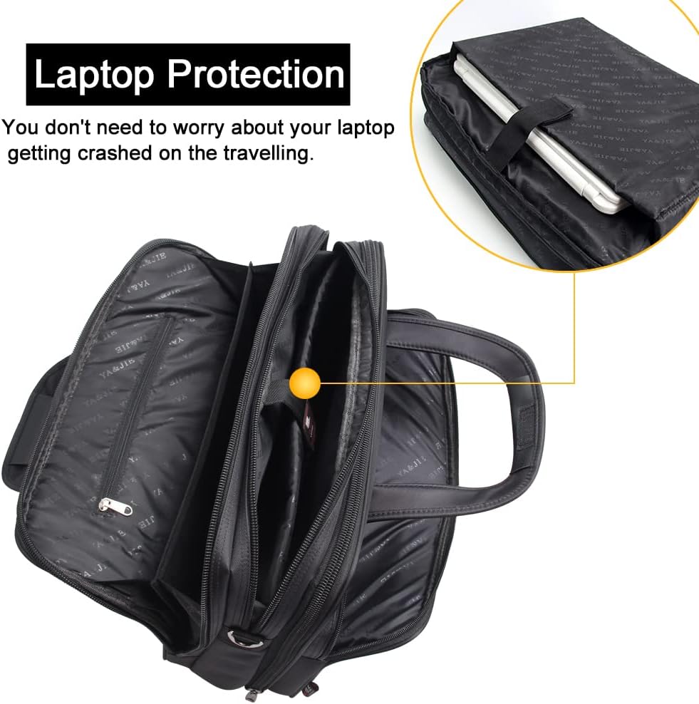 Men's Canvas Laptop Tote Bag for 17" and 19" Laptops