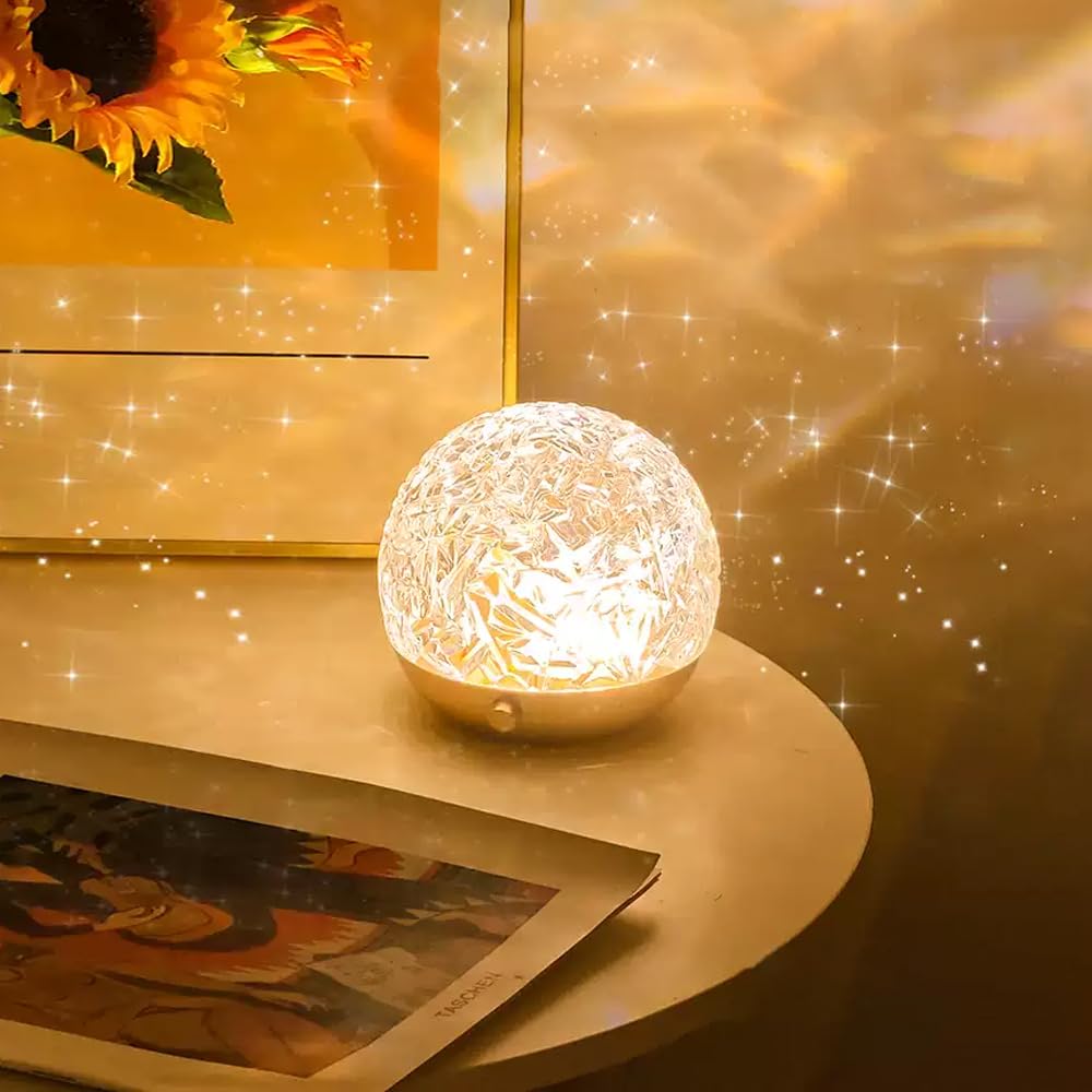 Wave Light Projection Lamp with Dimmable Colors and 360° Rotatable Head