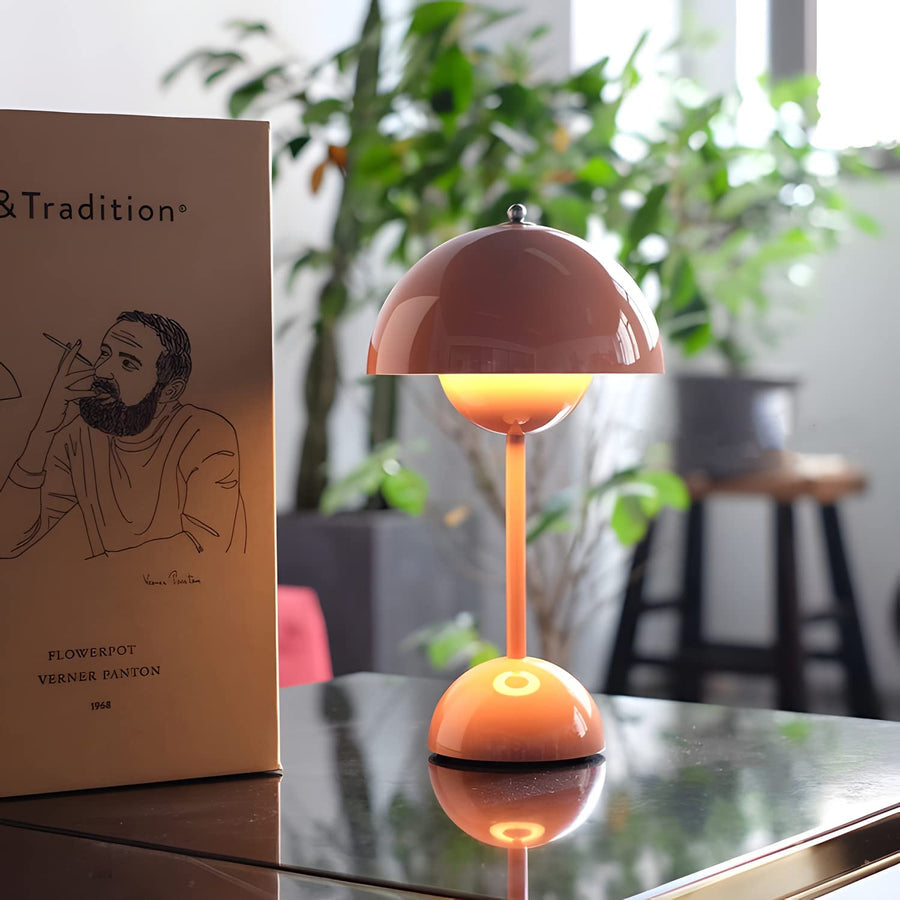 Rechargeable Mushroom Table Lamp with Touch Control - Minimalist Design