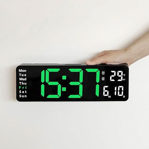 Digital Clock with Night Light and Automatic Brightness Adjustment