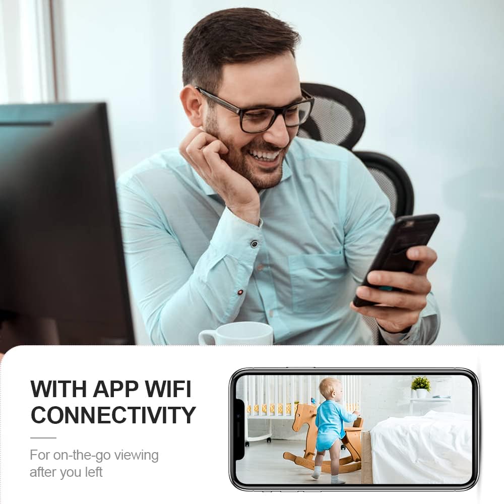 4K WiFi Mini Security Camera with Night Vision and Motion Alerts