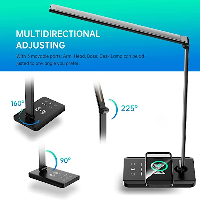 Dimmable LED Desk Lamp with USB Charging Port and Touch Control
