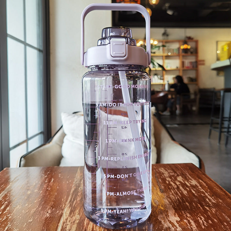 Large 67 oz Plastic Water Bottle - Japanese Design, Eco-Friendly, Solid Color