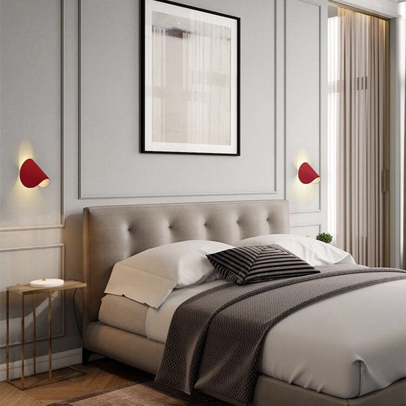 Geometric LED Wall Light in 4 Colors - Metal Indoor/Outdoor Fixture