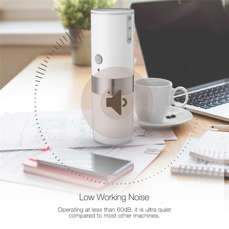 Portable Electric Coffee Brewer with USB and Battery Compatibility