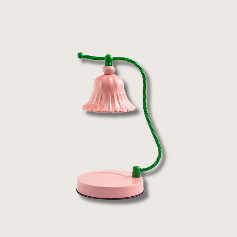 Charming Pink Glass Flower Table Lamp