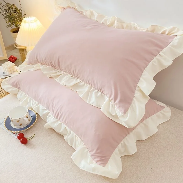 Coquette Ruffled Cotton Pillowcase