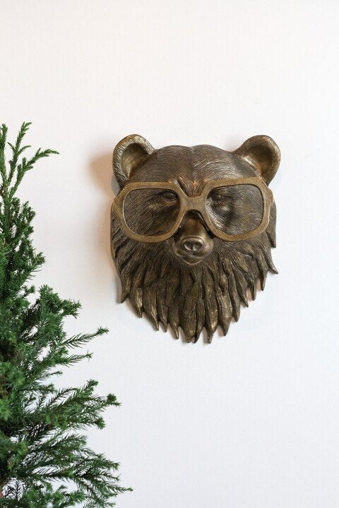 Animal Head Wall Decor - Hand-Painted Deer, Fox, Rabbit, Mole, Bear