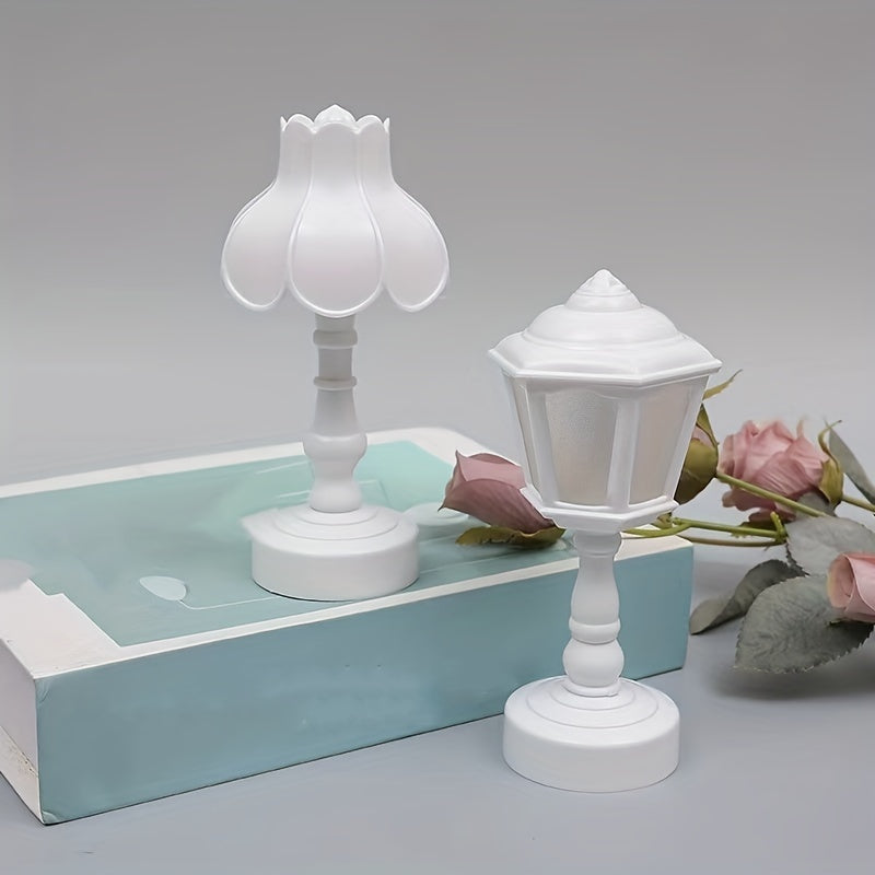 Retro LED Mini Table Lamp - Wireless Art Deco Accent Light