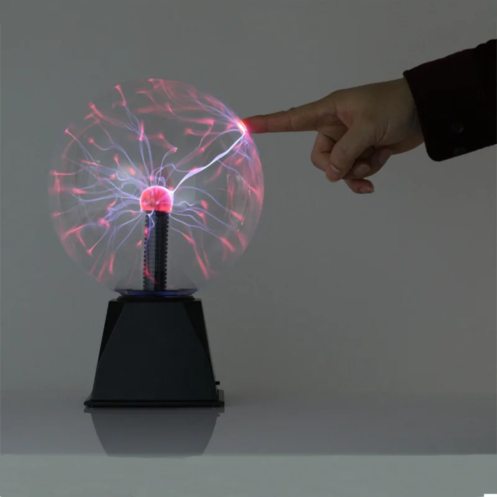 Plasma Ball Nightstand Lamp with Colorful Light Display