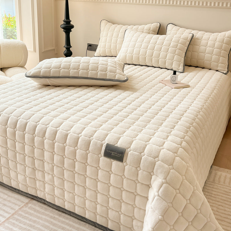Plush Square Textured Throw Blanket – Soft Cozy Sofa and Bed Cover