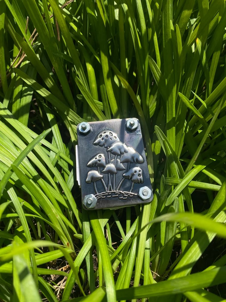 Mini Flower Press with Brass and Silver Details - Portable Botanical Keepsake Maker