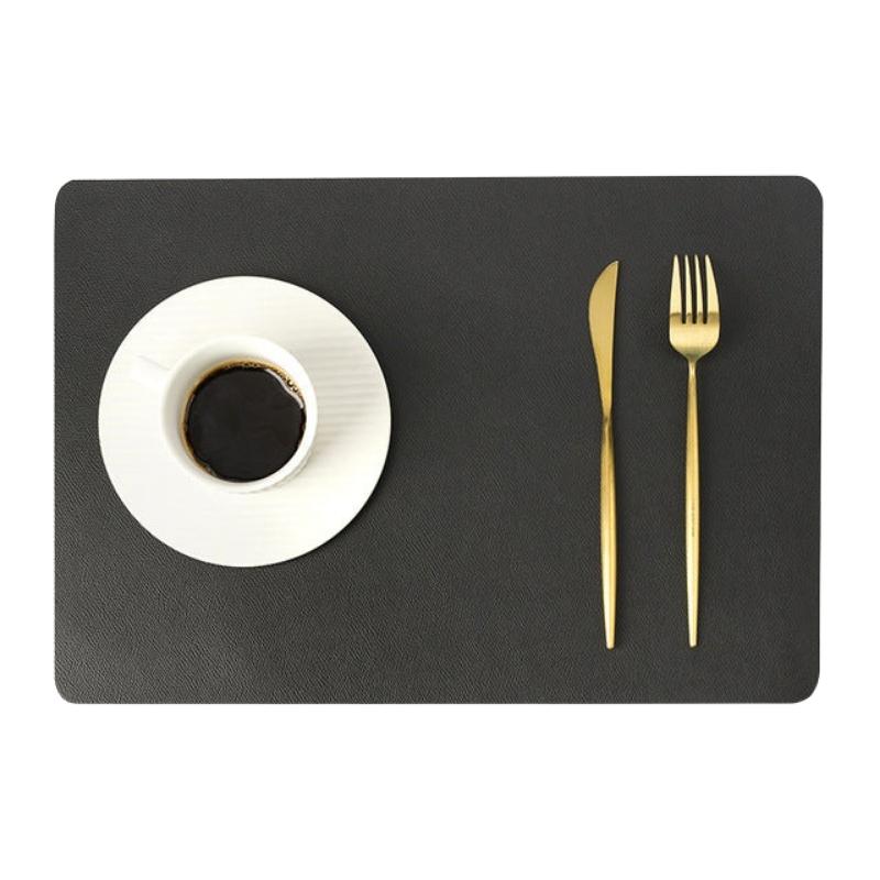 Modern Rectangular Waterproof PU Leather Placemats