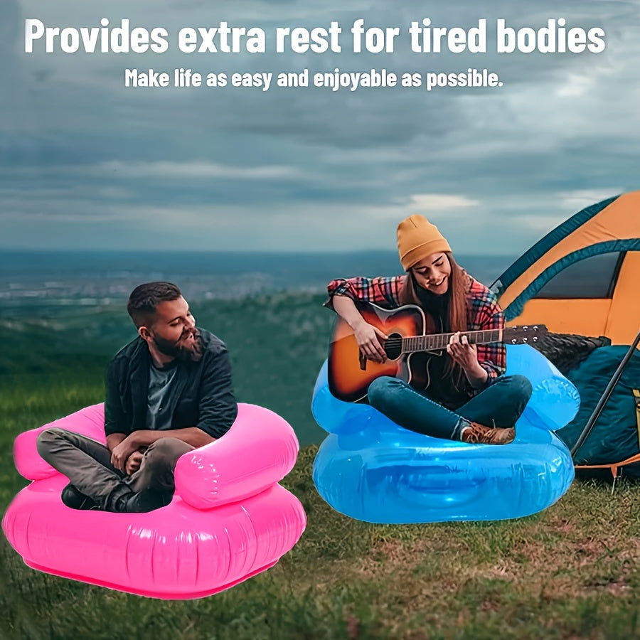 Transparent Inflatable Chair for Adults with Comfortable Cushion