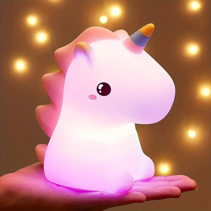 Unicorn Night Lamp with Adjustable Brightness and Gentle Light