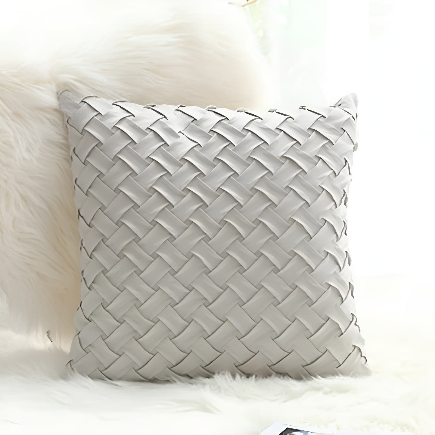 Premium Faux Suede Woven Cushion Cover