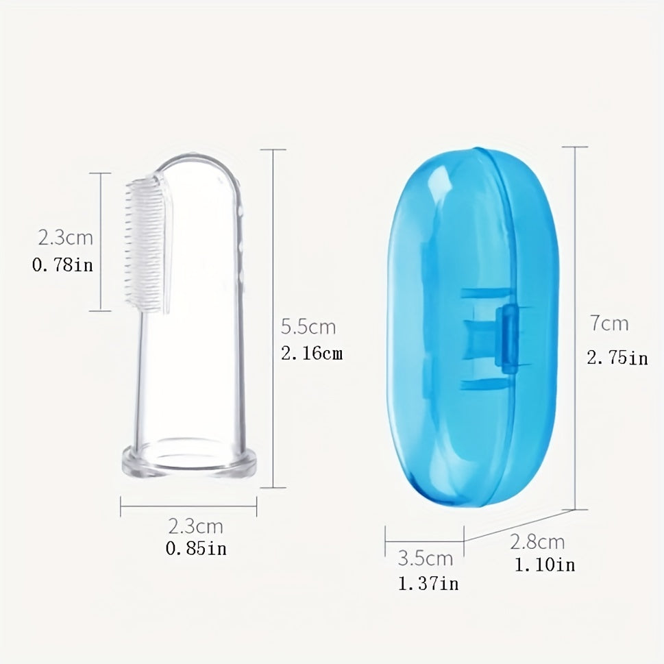 Soft Silicone Finger Toothbrush for Infants - Gentle Oral Care and Teething Relief