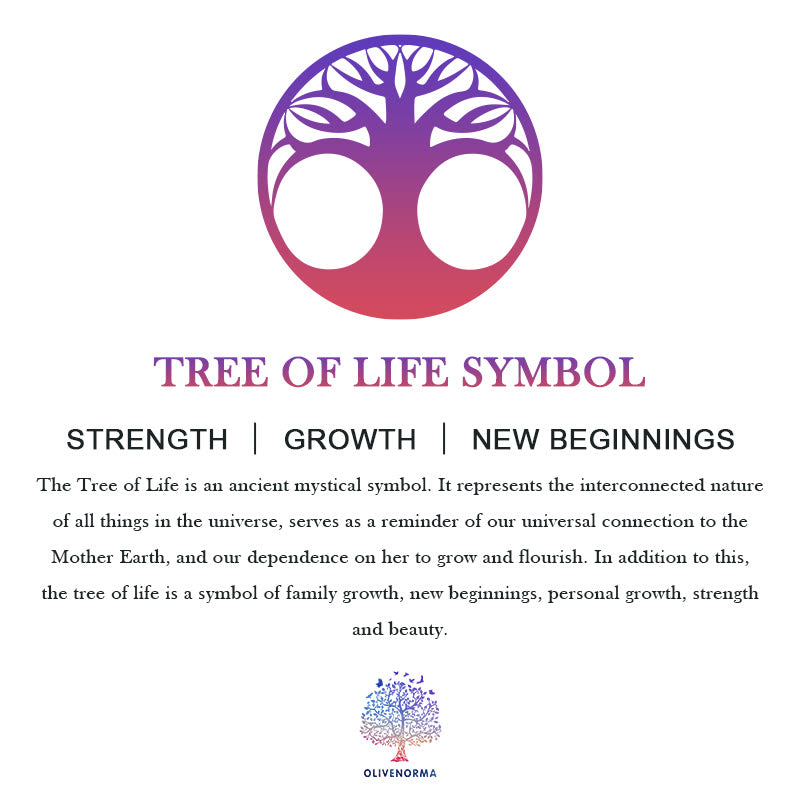 Crystal Tree of Life Wall Decor with 6 Rings