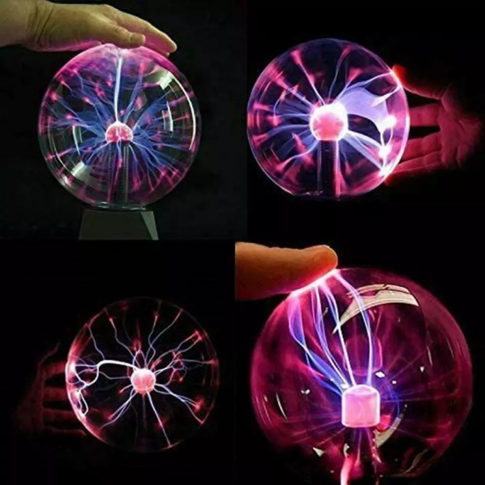 Plasma Ball Nightstand Lamp with Colorful Light Display