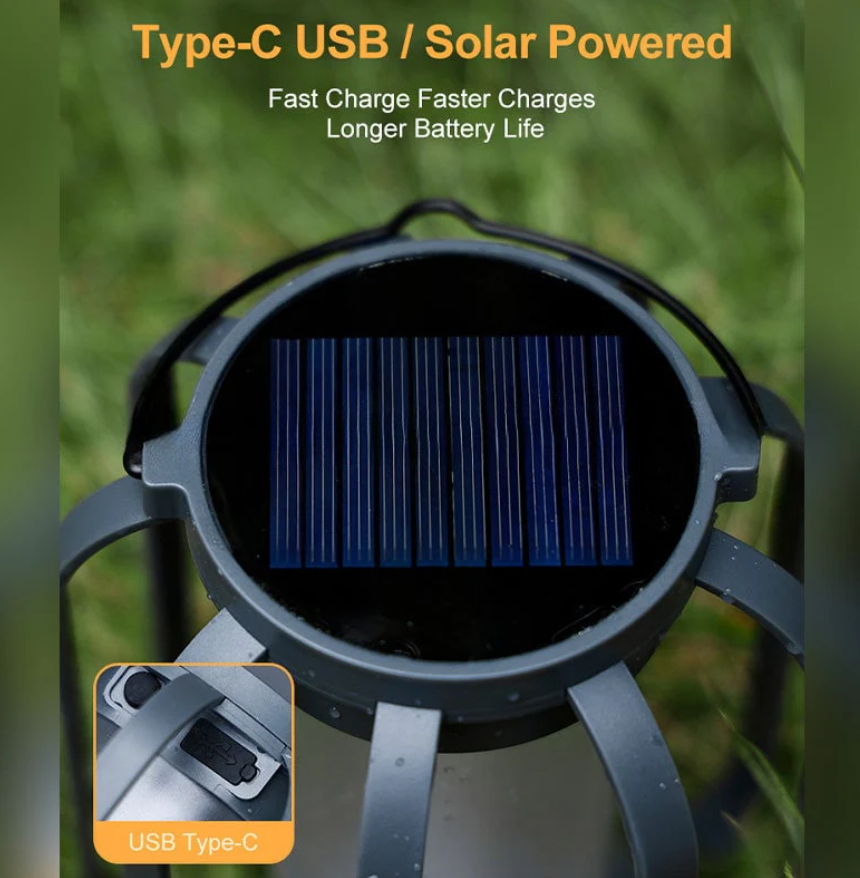 Solar Flame Light with Automatic Dusk Sensor and Waterproof Design
