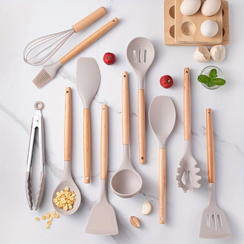 12-Piece Heat Resistant Silicone Kitchen Utensil Set