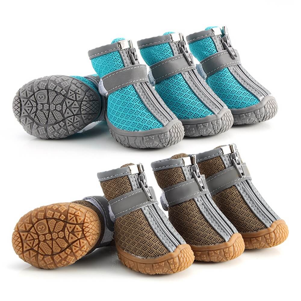 Durable Mesh Hiking Shoes for Small Dogs - All-Terrain Paw Protection