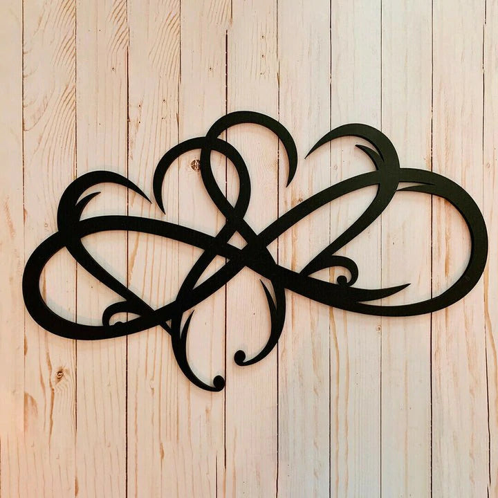 Infinity Heart Metal Wall Art Decoration