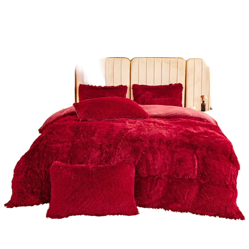 Ultra-Soft Plush Duvet Cover Set with Zipper Closure and Pillowcases