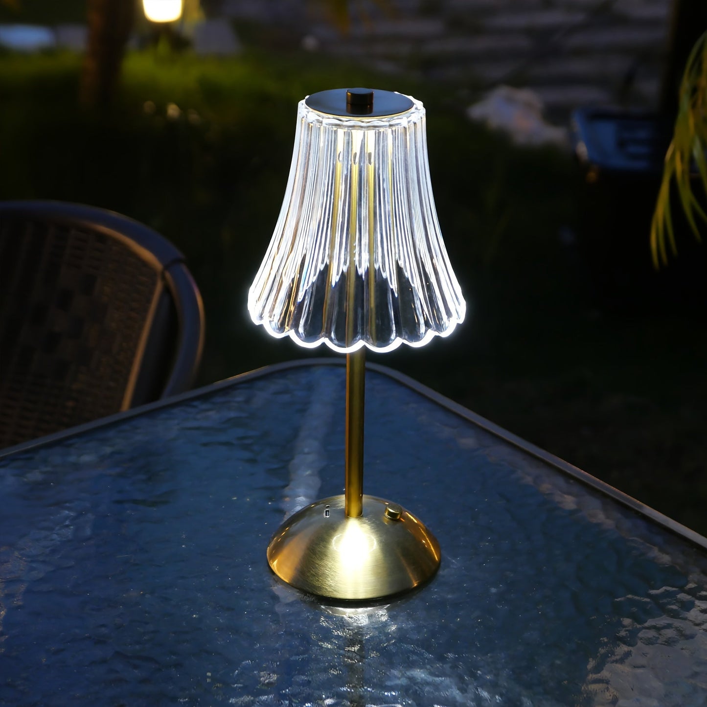 LED Crystal Table Lamp with Touch Control and Adjustable Lighting