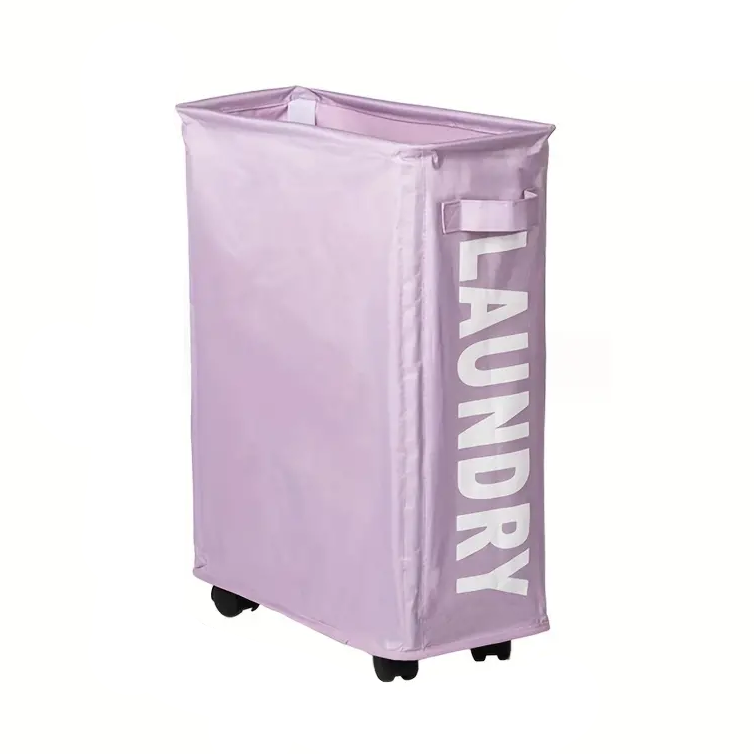 Foldable Fabric Laundry Basket - Portable Hemp Look Design