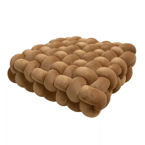 Handcrafted Nordic Knot Pillow - Soft Plush Accent Cushion