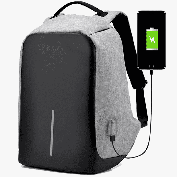 Anti-Theft USB Charging Backpack with Water-Resistant Fabric