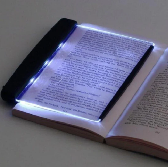 Flat Panel Book Reading Light and Bookmark