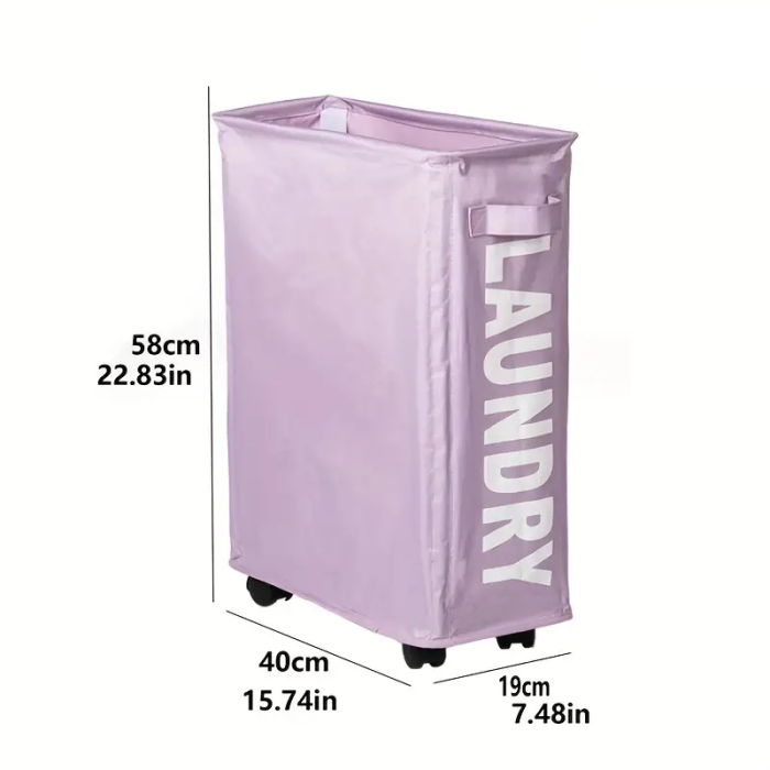 Foldable Fabric Laundry Basket - Portable Hemp Look Design