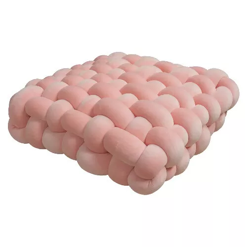 Handcrafted Nordic Knot Pillow - Soft Plush Accent Cushion