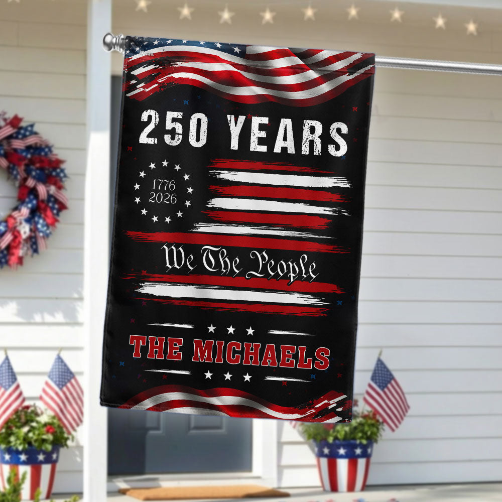 Personalized 250-Year Semiquincentennial American Flag Decor