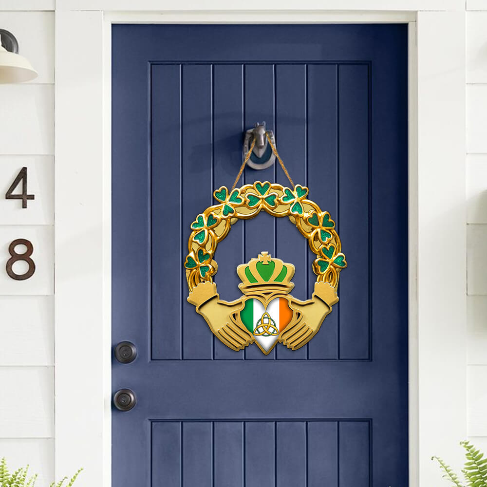 Custom Claddagh Wooden Sign for St. Patrick's Day
