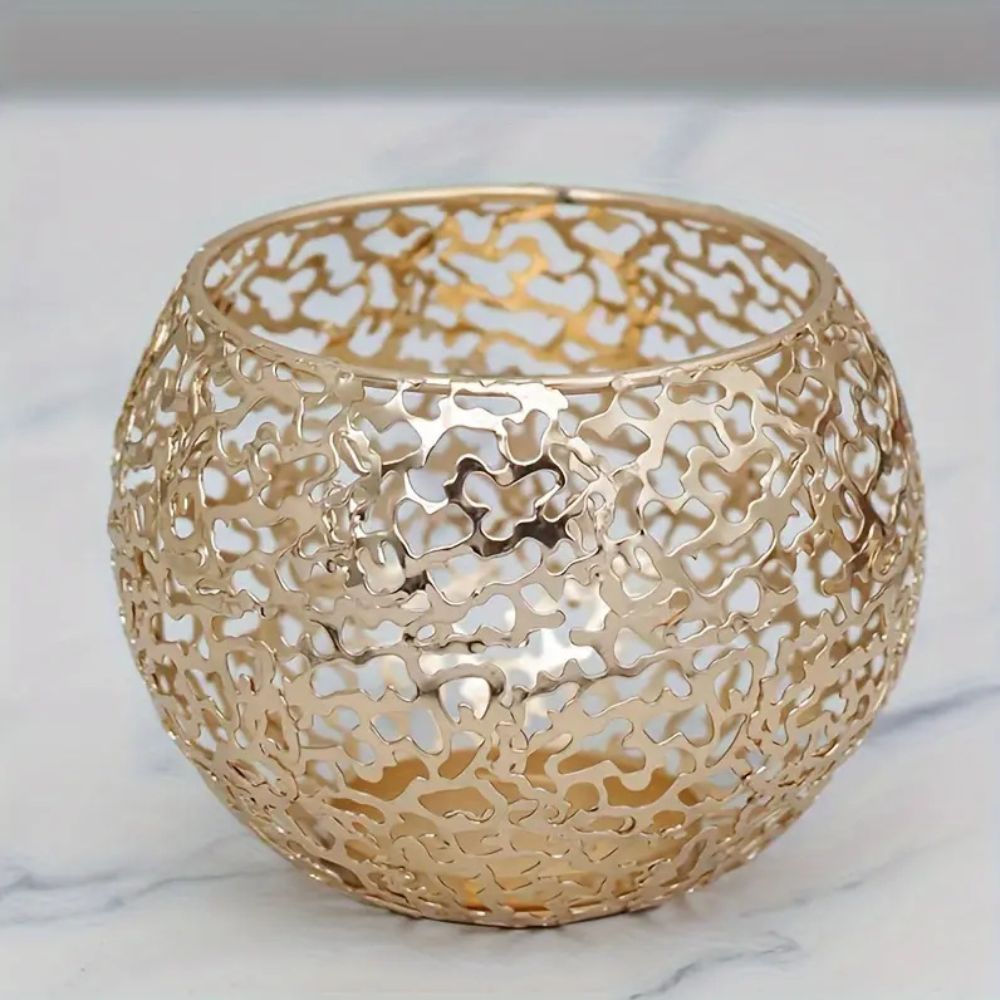 Geometric Iron Tealight Candle Holder