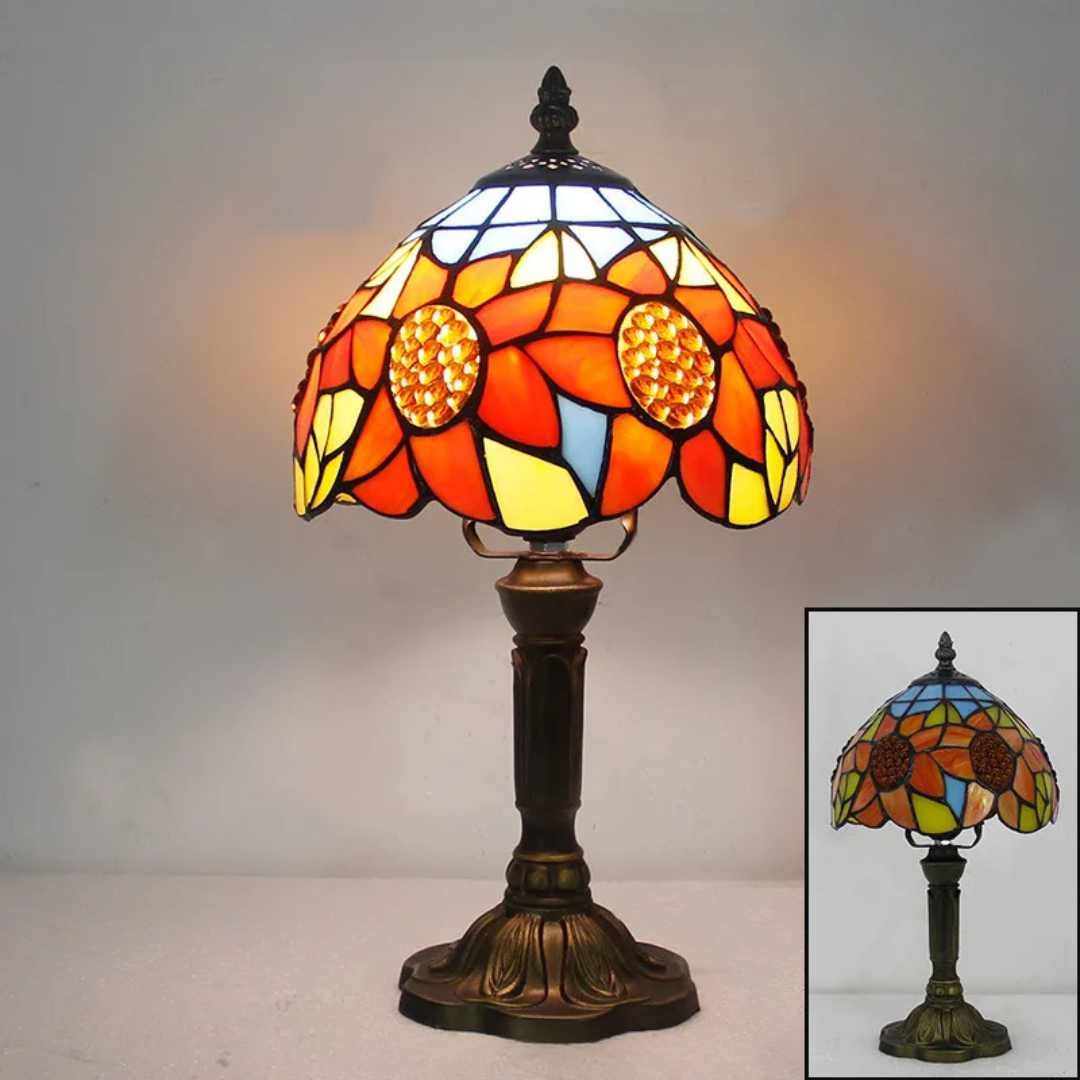 Rechargeable Glass Table Lamp with Adjustable Color