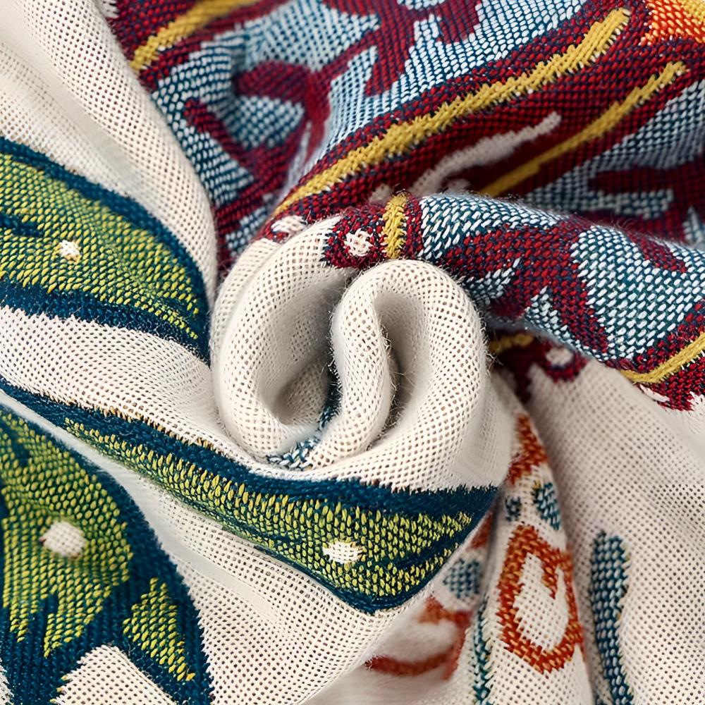 Reversible Floral Cotton Bath Towel