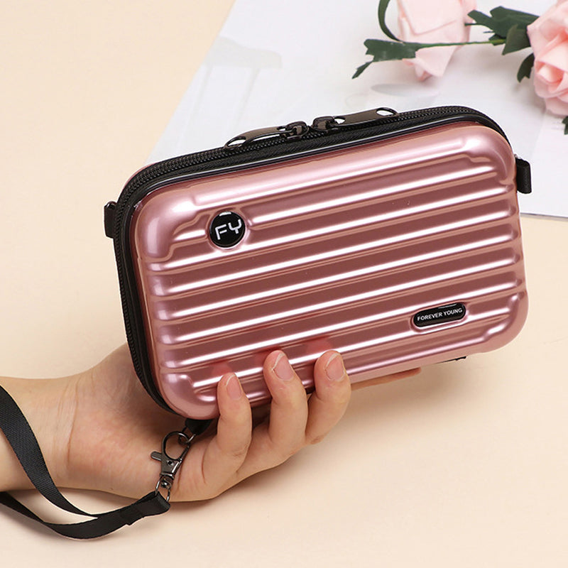 Mini Suitcase Handbag for Women - Waterproof Clutch with Adjustable Strap
