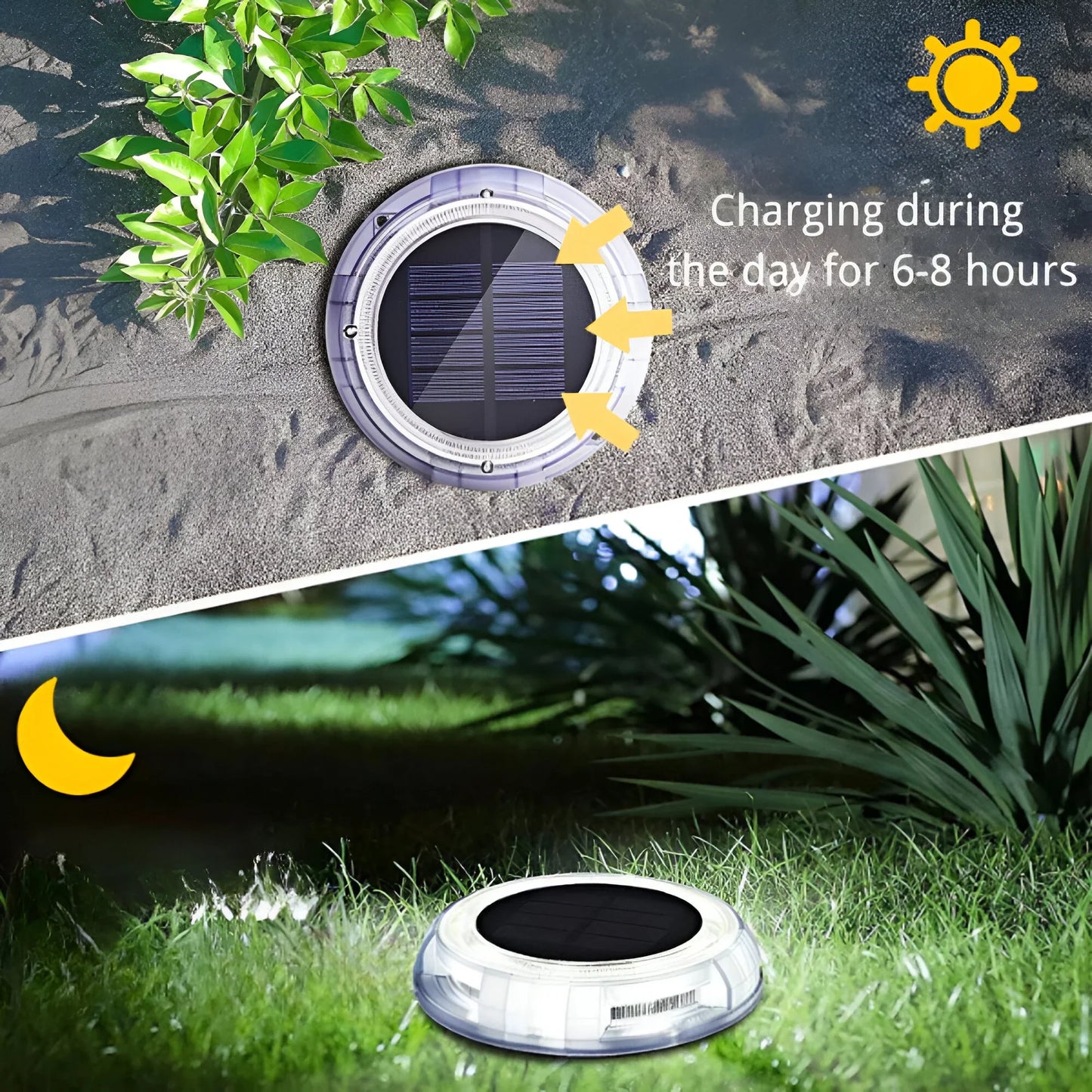 Solar-Powered Weatherproof Garden Light with Automatic Dusk to Dawn Sensor