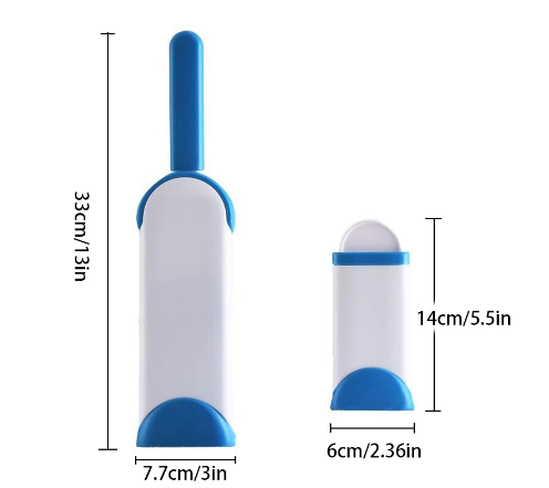 Eco-Friendly Pet Hair Removal Brush with Self-Cleaning Base