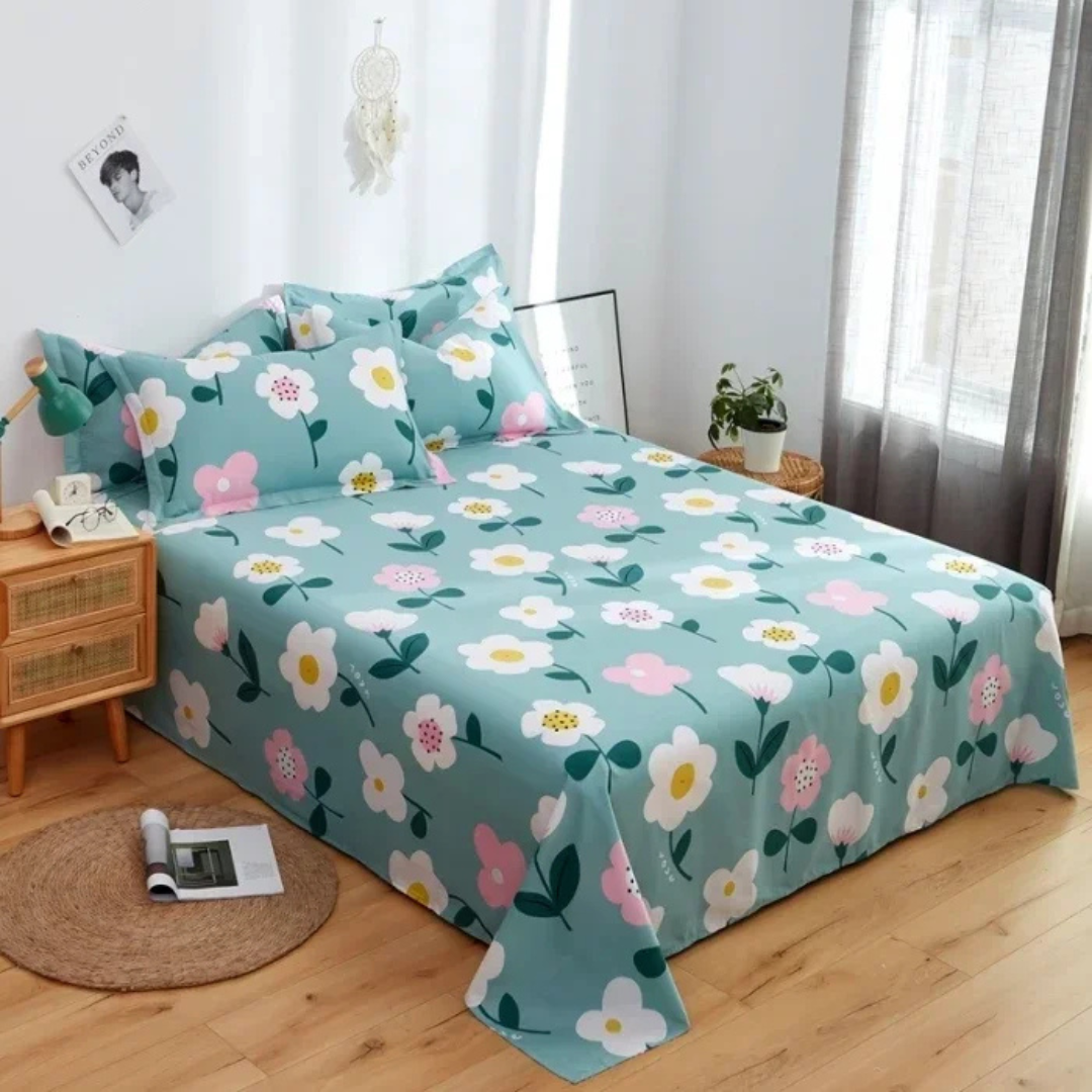 Luxury Cotton Bed Duvet Cover Set with Pillowcases