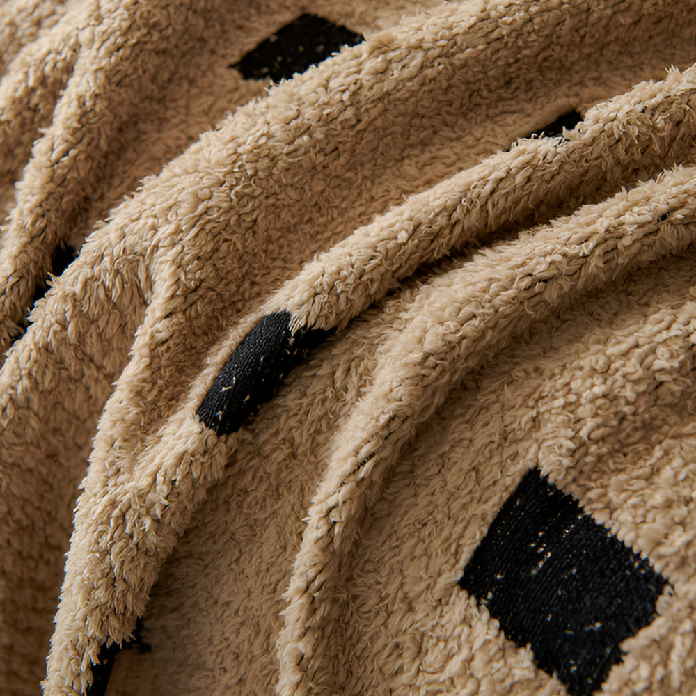 Plush Microfiber Square Matrix Sofa Cover
